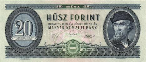 1969. 20Ft (5x) színváltozatok is köztük T:I,II