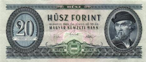1969. 20Ft (2x) alacsony sorozatszámúak ("007","008") T:II
