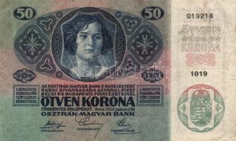 1914. 50K főtípus, felülbélyegzés nélkül T:III