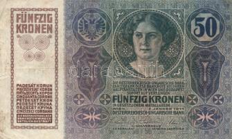 1914. 50K főtípus, felülbélyegzés nélkül T:III