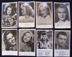 40 db javarészt használatlan magyar színészlap a negyvenes-ötvenes évekből