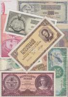 Vegyes magyar és külföldi papírpénz tétel, összesen 125db T:vegyes / Mixed Hungarian and world paper...