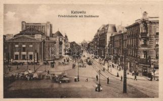 Katowice Friedrich street with theatre