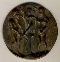 DN. "Ádám és Éva" Br plakett (d=69mm) T:1-