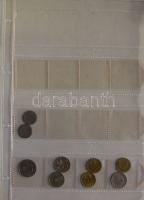 Vegyes magyar és külföldi fémpénzekből álló hobbigyűjtemény, összesen 262db albumlapokba rendezve, f...