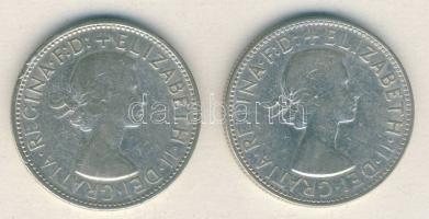 Ausztrália 1962-63. 1Fl Ag (2x) T:2- / Australia 1962-63. 1 Florin Ag (2x) C:VF