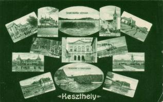 Keszthely vasútállomással és zsinagógával (EK)