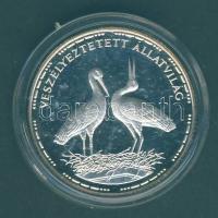 1992. 200Ft Ag "Veszélyeztetett állatvilág-gólya" T:PP