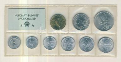 1976. 2f-10Ft 9db klf érmés forgalmi sor fóliatokban T:1