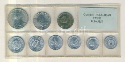 1977. 2f-10Ft 9db klf érmés forgalmi sor fóliatokban T:1