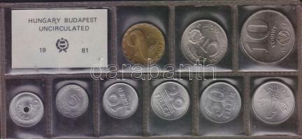 1981. 2f-10Ft 9db klf érmés forgalmi sor fóliatokban T:1