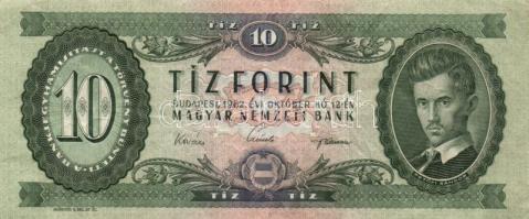 1962. 10Ft (3x) + 100Ft (5x) + 1969. 10Ft (10x) + 1975. 20Ft (2x) + 1992. 100Ft (7x) T:II,III,III- összesen 22db!