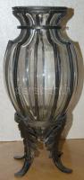 XX. sz első fele: Kovácsoltvas-üveg urnaváza / Iron-glass vase 40 cm