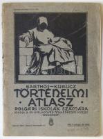 1928. Barthos-Kurucz:Történelmi Atlasz Polgári Iskolák Számára, szép állapotban