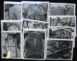 10 db fotó zsidó temetőkről / Photos of jewish cemetaries 18x14 cm / 17x19cm / 20x15cm