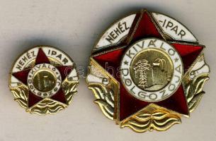 DN. "Nehézipar Kiváló Dolgozója" kitüntetés miniatűrrel, adományozói tokban T:2