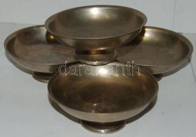 4db alpakka fagylaltos tányér (12x4cm) / 4 icecream plate alpaca