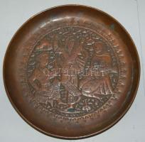 Indiai réz tányér d:20cm / Indian copper plate