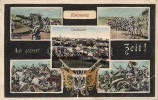 Chernivtsi (Czernowitz) military WWI propaganda, cannons (EB)
