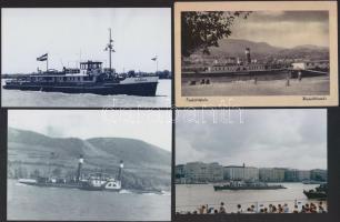 Dunai hajók - 10 db képeslap, illetve fotó