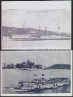 Dunai hajók - 10 db képeslap, illetve fotó