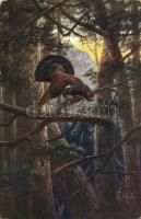 9 db háború előtti Kutya motívumlap, közte néhány Vadász motívum is