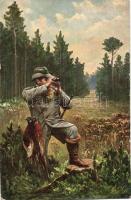 9 db háború előtti Kutya motívumlap, közte néhány Vadász motívum is