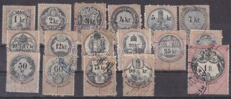 1880 17 db Okmánybélyeg stecklapon