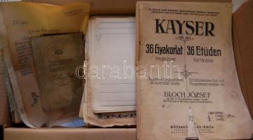 Több száz darabos, változatos, átnézetlen okmány és nyomtatvány tétel dobozban