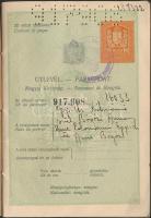 1928 puhafedeles magyar útlevél