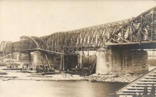 Military WWI Eastern front bridge reconstruction photo