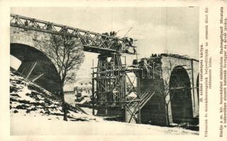 Military WWI Eastern front, bridge reconstruction