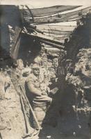 Military WWI Hungarian soldiers in the trench photo (fl)