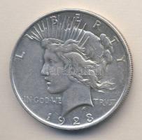 USA 1923. 1$ Ag "Peace" T:2-/3 ph. / C:VF/F edge error