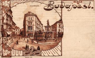 Budapest VIII. Kálvin tér litho (b)