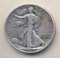 USA 1942D. 1/2$ Ag "Walking Liberty" T:3+ / C:F+