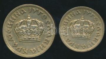 Jugoszlávia 1938. 1D Alu-Br + 2D Alu-Br T:2 / Yugoslavia 1938. 1 Dinara Alu-Br + 2 Dinara Alu-Br C:X...