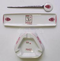 MHSZ 6 személyes Hollóházi porcelán kávéskészlet + íróasztali  szett / Chinaware