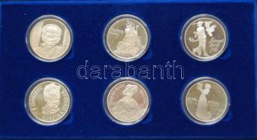 1976-1977. 200Ft Ag "Derkovits, Szinyei, Munkácsi, Mányoki, Rippl-Rónai, Csontváry" a komplett Festők I-II. sorozat dísztokban! T:PP Csak 5000db!