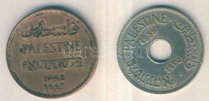 Palesztina / Palestine 1935. 10 Mils + 1942. 2 Mils T:2,2- ph. / C:XF,VF edge error