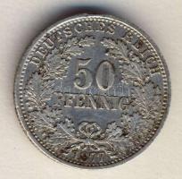 Német Birodalom/Császárság / Germany-Empire 1877B. 50 Pfennig Ag T:2 ph. / C:XF edge error