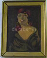 Ismeretlen jelzéssel: Marcheta, olaj-vászon, keretben, 22x28 cm