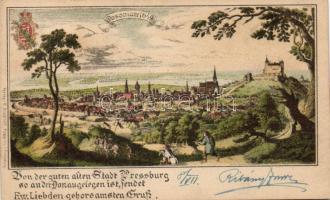 1899 Pozsony, Posonium 1649 litho