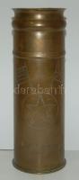 II. világháborús holland réz ágyúhüvely gravírozással 29cm magas