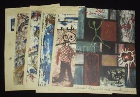 Kassák Lajos: Az idő múlásában - Üzenet az utolsó ladikról. Szabadvers és illusztráció fakszimile ki...