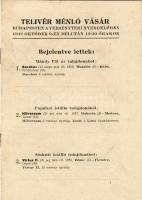 1942 Telivér ménló vásár: lovak listája