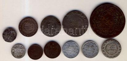 Törökország / Turkey 1780. 1 Para Bi + 1830. 1 Kurush Ag + 1834. 10 Para Ag + 1837. 10 Para Ag + 1858. 40 Para + 1896. 2 Kurush Ag (2x)+ 1900. 10 Para  + 1912. 20 Para + 3 klf pénzérme T:2,2-,3,3- / C:XF,VF,F,VG