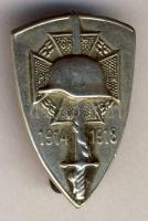 1914-1918. I. Világháborús Frontharcos jelvény. Szign: Berán N./BPest T:2 (kapocs utólag került rá)