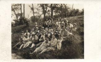 Dombóvár Nyerges, kirándulók csoportkép 1929