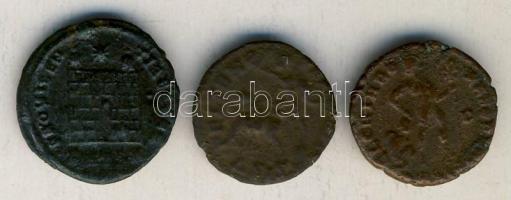 Római Birodalom/Császárság 3db klf Constantinus follis T:2,3